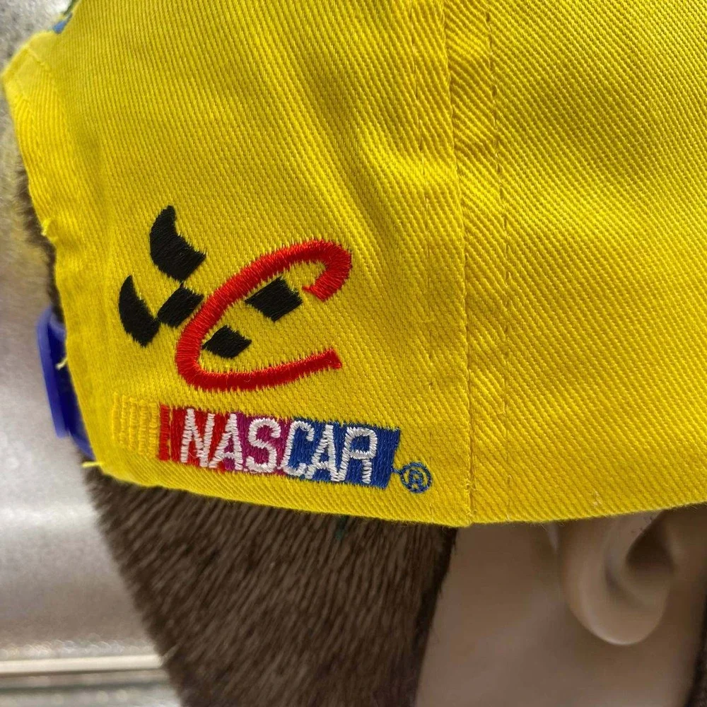 Vintage Chase Ken Schrader Nascar 36 Men OS Yellow MM Racing Team Snapback Hat